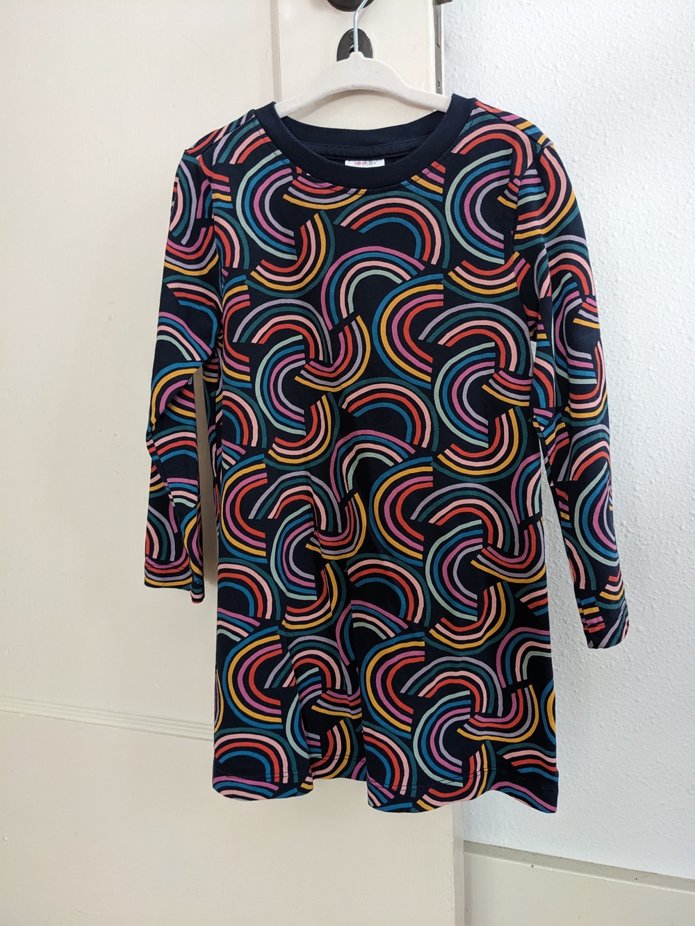 Hanna Andersson Long Sleeve Rainbow Arc Dress